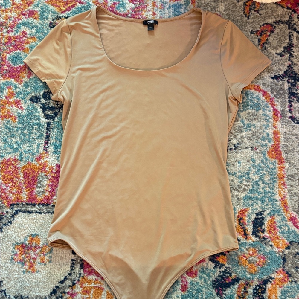 Express Beige Body Contour Bodysuit (thong)